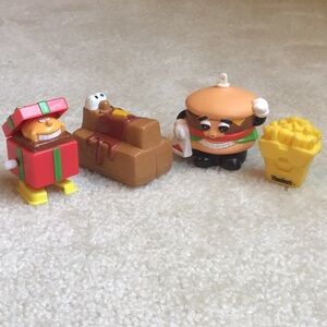 Set of 4 Vintage Kid’s Meal Food Themed Toys